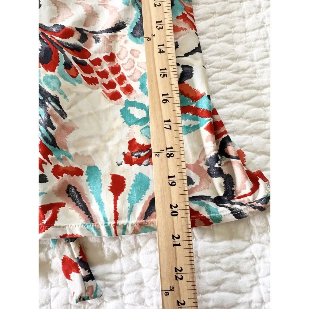 Women’s Floral Tankini Swim Top Tie Back Halter Multicolor Beach Boho Size S/M?